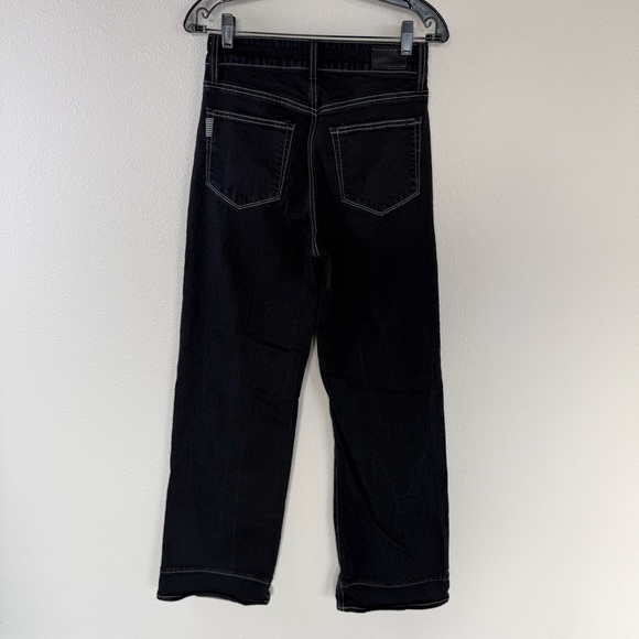 PAIGE Sasha Wide Leg Cuff Jeans Twilight Black Casual Boho Preppy Women’s 28 - Picture 8 of 13